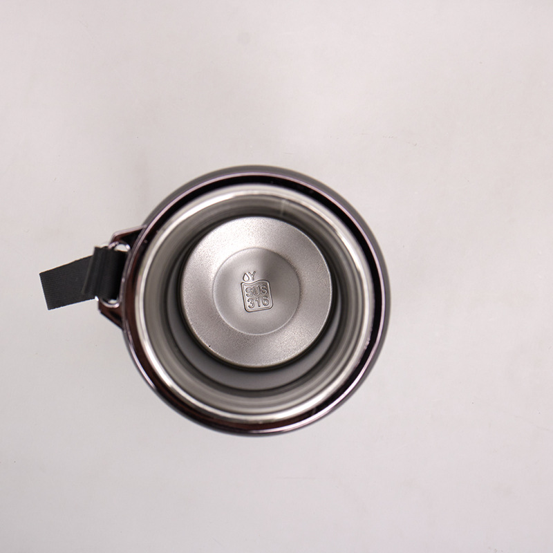 316 Stainless Steel Thermos Cup Rope Holding Large Capacity Travel Pot Business Kettle Mountaineering Tea Cup Sling Pot Wholesale