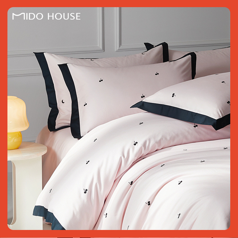 ✅/纯棉床上四件套法式公主风纯棉床单床品套