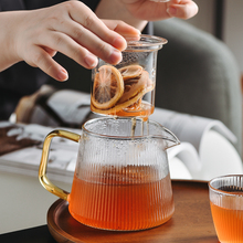 KF日式茶壶泡茶下午茶茶具套装家用玻璃茶杯茶水分离养生泡茶壶花