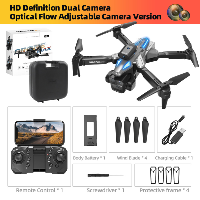 Cross-Border Hot-Selling C10 Uav Three-Camera Aerial Photography Ultra-Clear Four-Axis Aircraft Automatic Return Remote Control Aircraft Drone