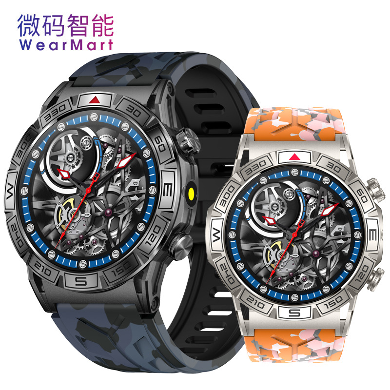 新款kc80智能手表蓝牙通话三防户外手电筒心率运动健康ai语音助手