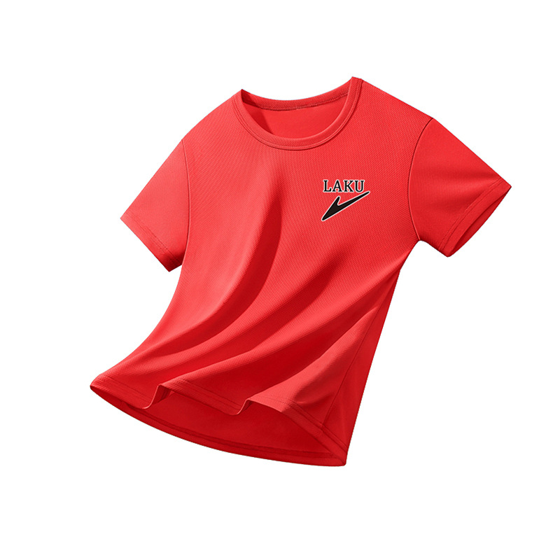 Children's Basketball Quick-Drying Clothes Boys and Girls Short Sleeve Tops Summer Thin Medium and Big Children Sports Soccer Uniform One Piece Hair