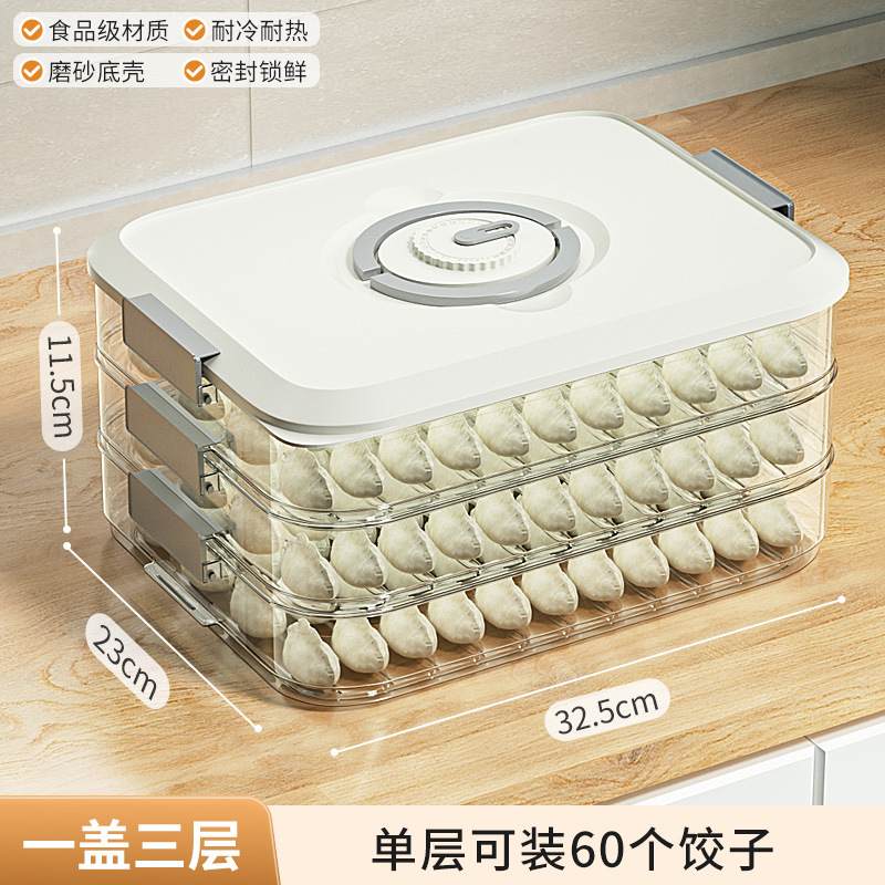 Dumplings Box Household Food Grade Kitchen Refrigerator Organize Fantastic Wonton Box Fresh-Keeping Quick-Freezing Special Storage Box