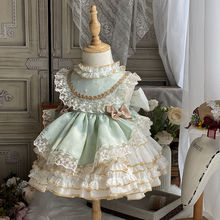 女童洛丽塔蕾丝2022夏季新品女宝宝蛋糕裙周岁礼服西班牙公主裙子