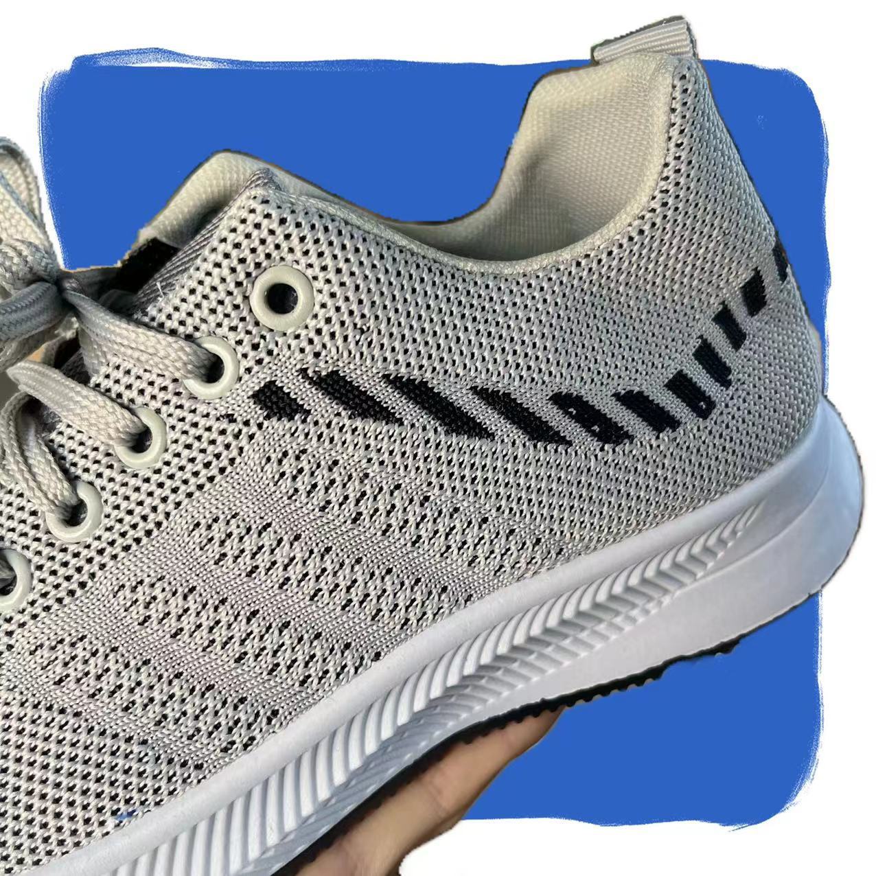 One Piece Dropshipping Men's Real Flying Woven Lace-up Shoes Thick Sole Lightweight Breathable Men's Sneaker Old Beijing Cloth Shoes