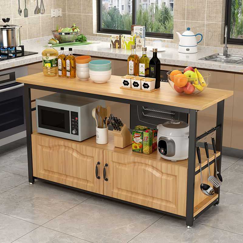 厨房餐边柜家用简易橱柜置物架收纳餐具柜储物柜子落地多层