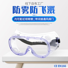 建利防护 防飞溅 护目镜  EN166 ANSI 安全防护眼镜 防雾镜片