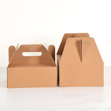 牛皮纸包装盒送礼坚果干果干货外卖车厘子樱桃草莓小号方形盒子