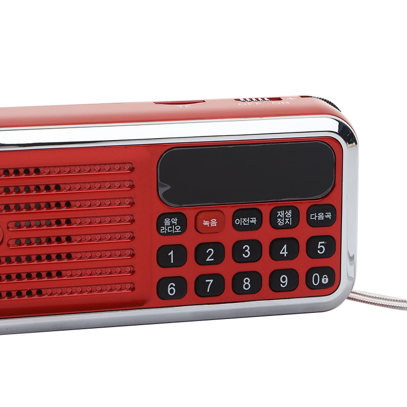 Creative Small Retro Bluetooth Speaker Red Broadcaster Portable Outdoor Speaker UCB Interface Radio Large Capacity