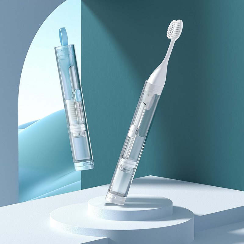 Hayan Hayan Portable Toothbrush Toothpaste Integrated Tooth Socket Soft Bristle Orthodontic Toothbrush Travel Toothbrush Foldable Toothbrush