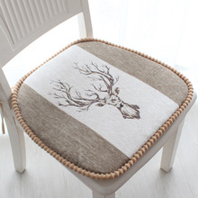 加厚坐垫家用绑带冬季椅子垫椅垫北欧风简约现代马蹄形餐椅垫座垫