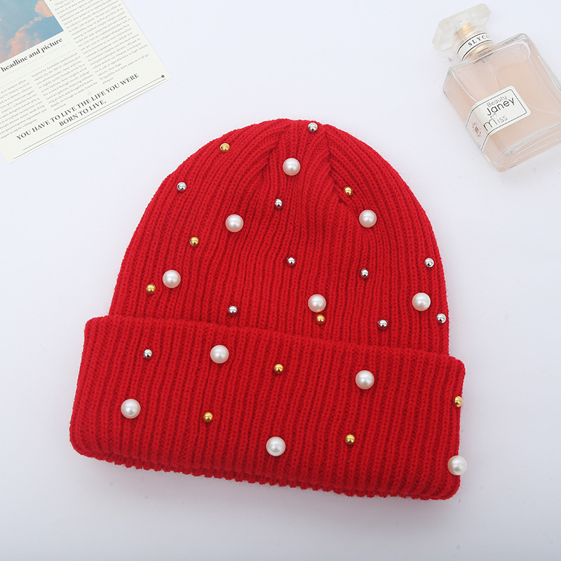 New Ladies Autumn Winter Korean Wool Hat Cute Fashion Solid Color Knitted Hat Cable-Knit Pullover Baby's Knit Hat