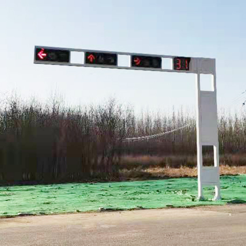 f型人行道信号灯框架信号灯杆 一体式交通道路警示灯红绿灯-阿里巴巴