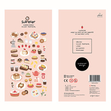 跨境韩国suatelier美食1116甜点面包蛋糕下午茶纸质装饰手账贴纸
