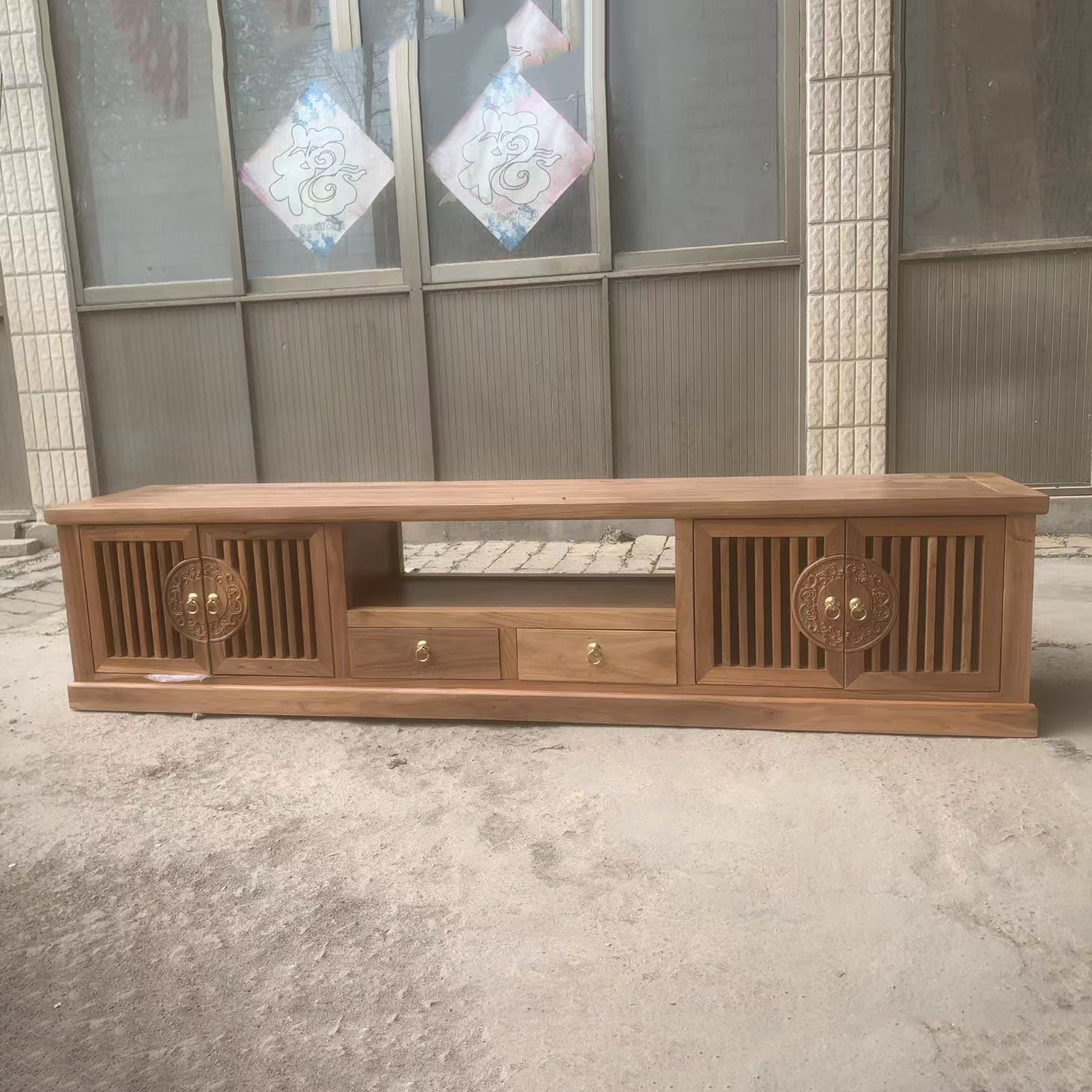 仿古电视柜榆木