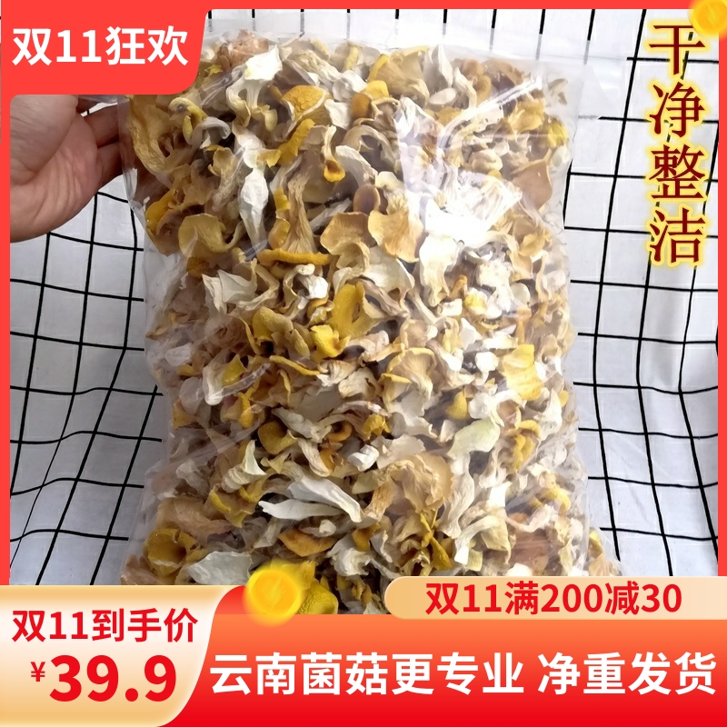 鸡油菌干货一斤装500克 榆黄菌干品云南特产野生菌保障新货好