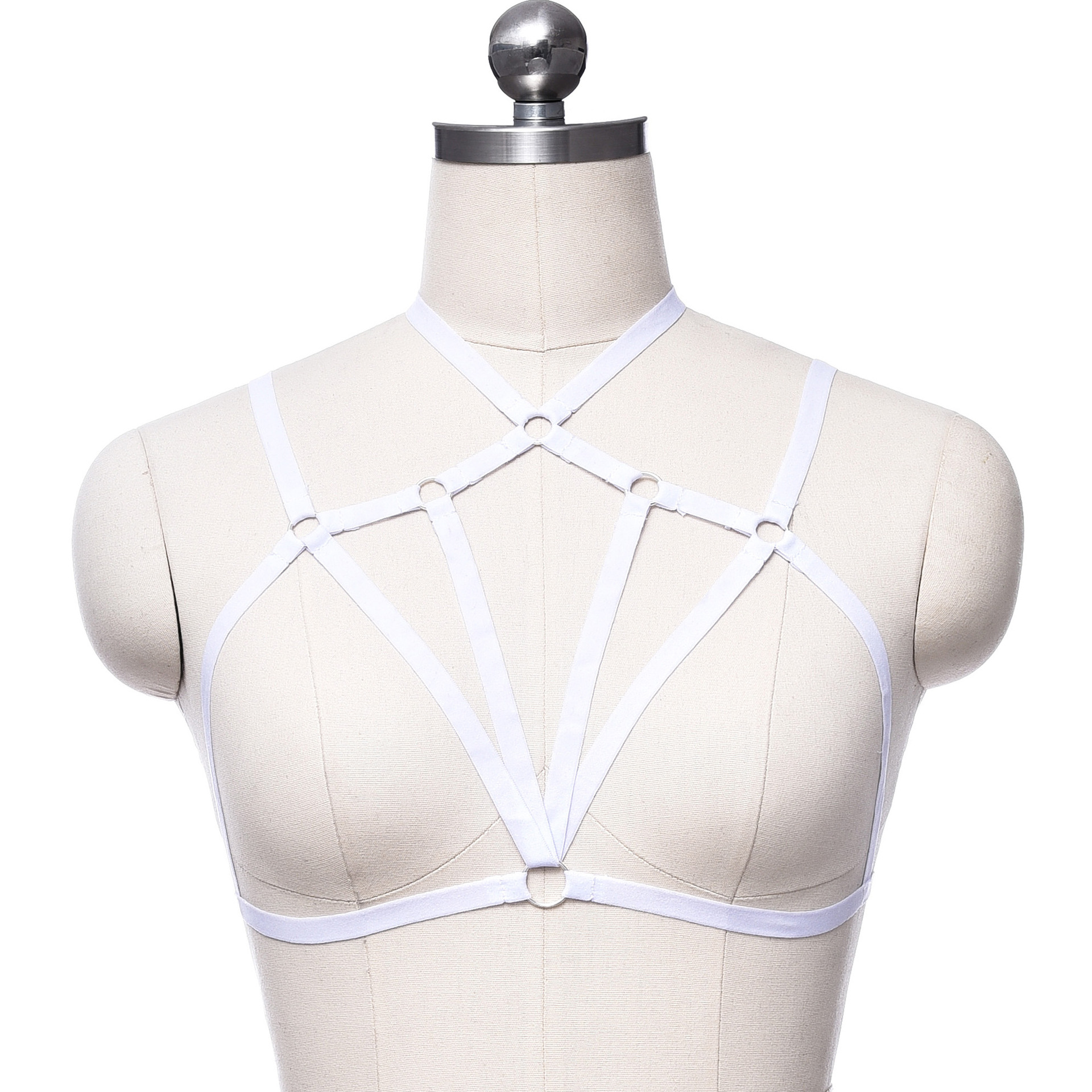 Zhuru European and American Sexy Lace-up Bra Fashionable Solid Color All-Matching Halter Harness Sexy Lingerie Cross-Border S0002