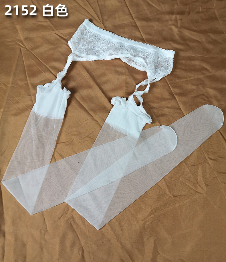 2021新款蕾丝吊带一体袜性感免脱丝袜诱惑开档超薄镂空开档8056