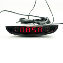 LED Car Clock 24-Hour Thermometer Car Inside Outside跨境专供