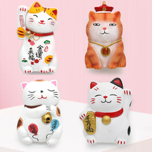 现货日系风格财运猫创意个性冰箱贴卡通Q版猫平安冰箱装饰磁贴