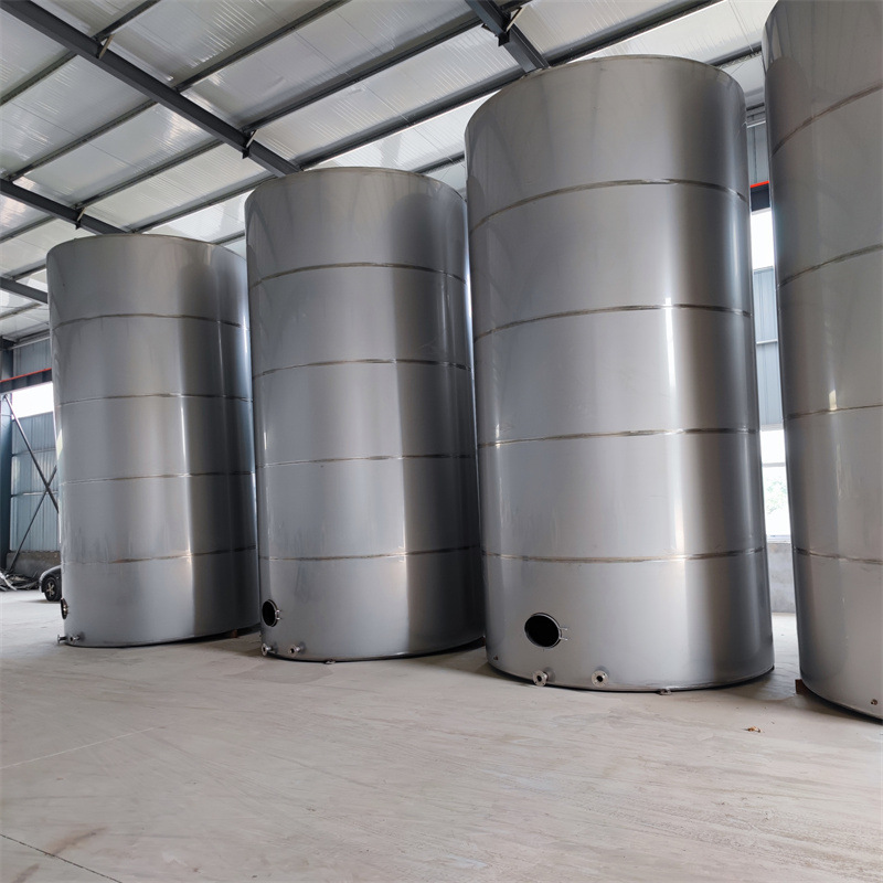 厂家出售304不锈钢储酒罐20吨液体贮罐 10吨立式大豆油储罐白钢罐