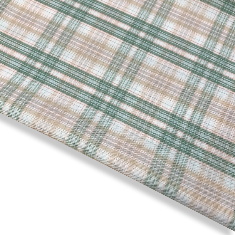 日系jk制服裙面料 全涤染色斜纹格子布 西装校服裙装格子面料