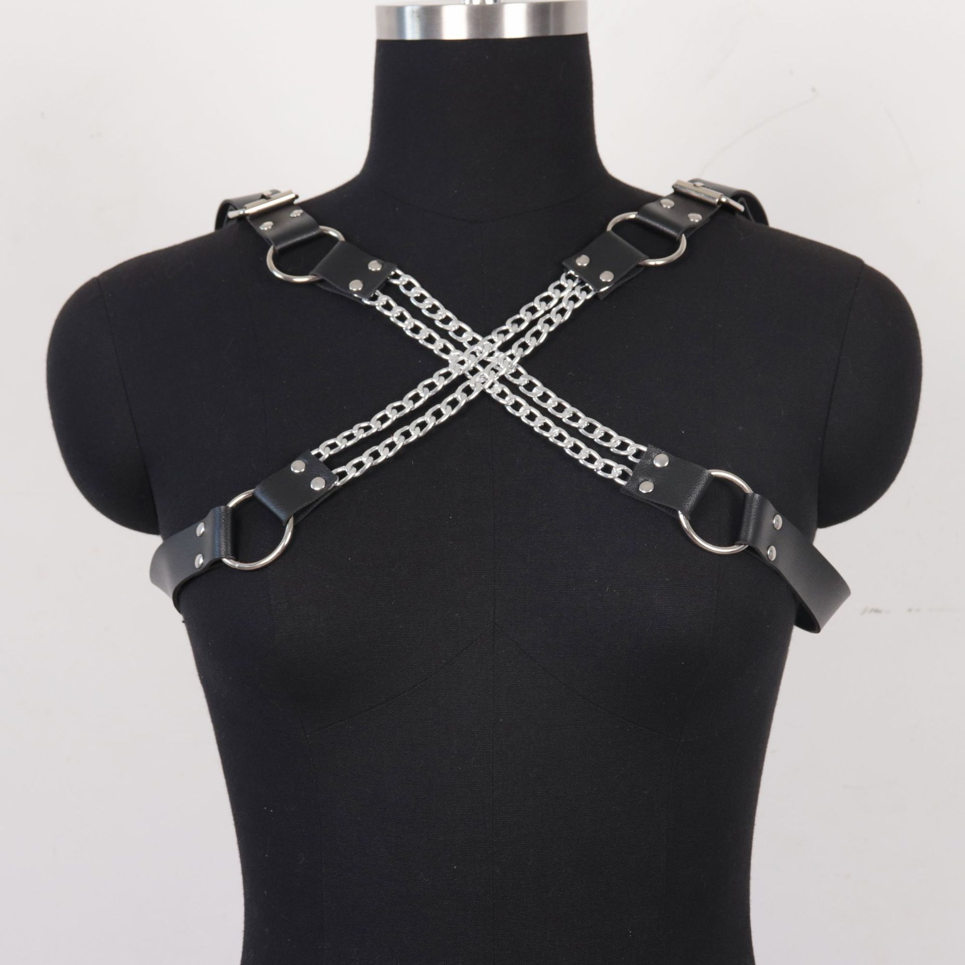 Men's Sexy Body Chains SM Bondage and Discipline Leather Chain Strap Sex Aid in Stock Wholesale