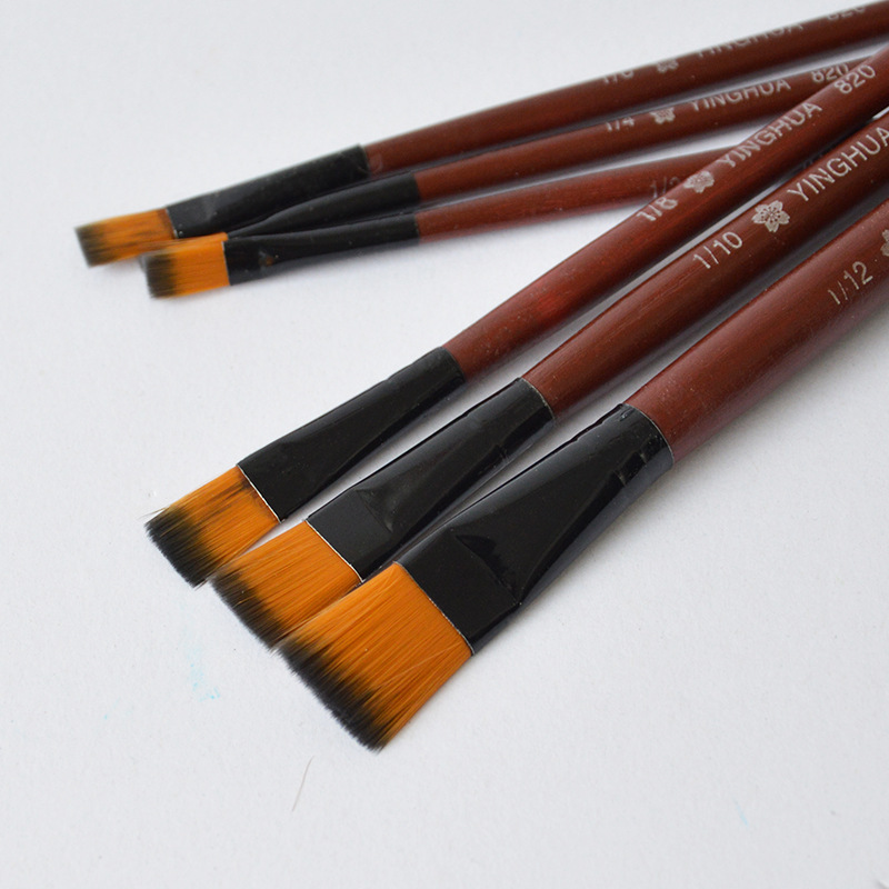 尼龙毛820樱花水粉笔 儿童美术绘画套装 油画笔丙烯水彩画笔批发