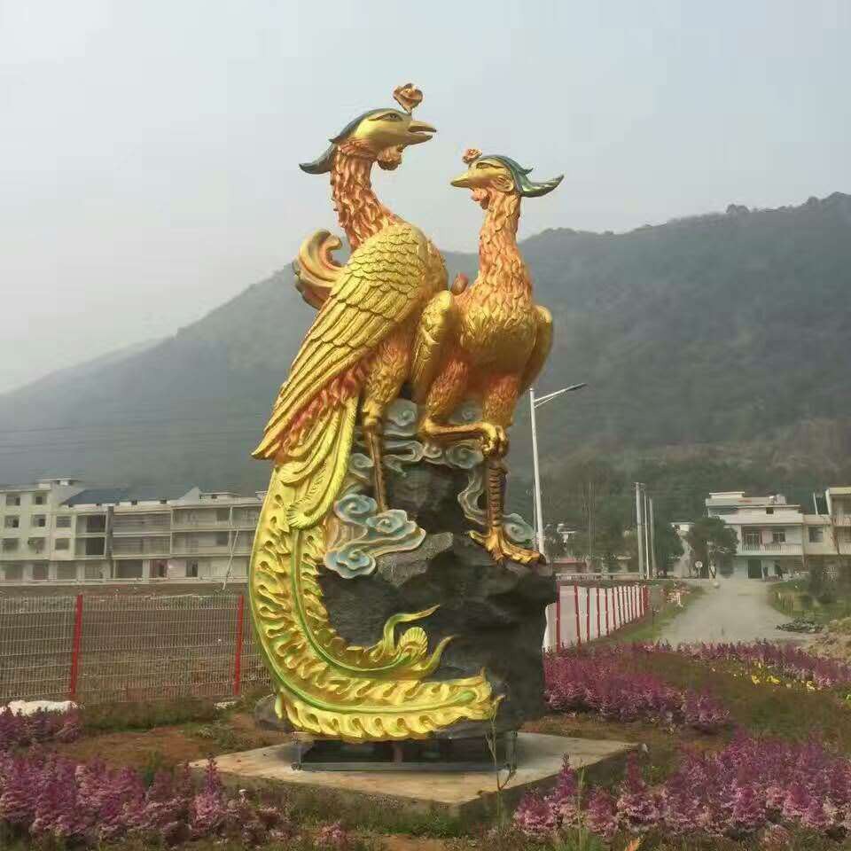 大型纯铜凤凰工艺品摆件龙凤呈祥装饰品铜雕塑-阿里巴巴
