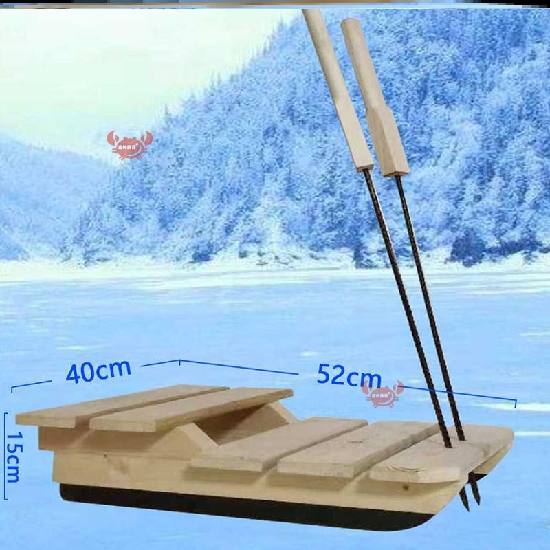 高靠背冰车户外滑冰车儿童成人东北雪爬犁大人双人滑雪场神器雪橇