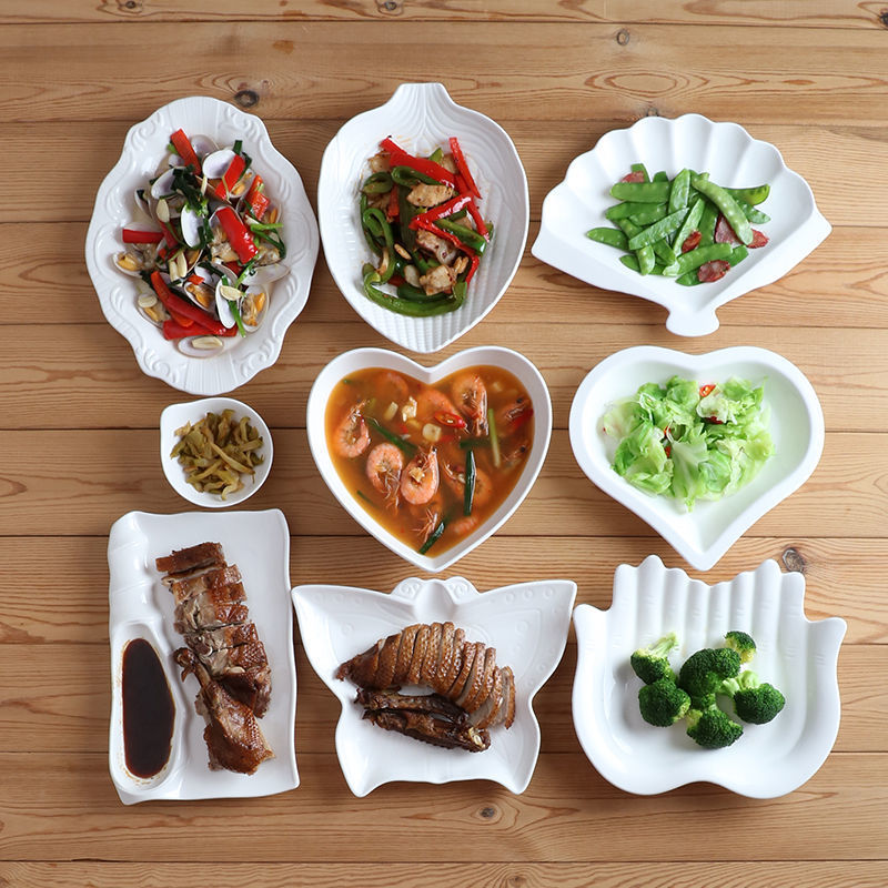 菜盘子家用 新款 创意陶瓷盘子蝶子饺子虾盘凉菜蝶 酒店餐具 批发