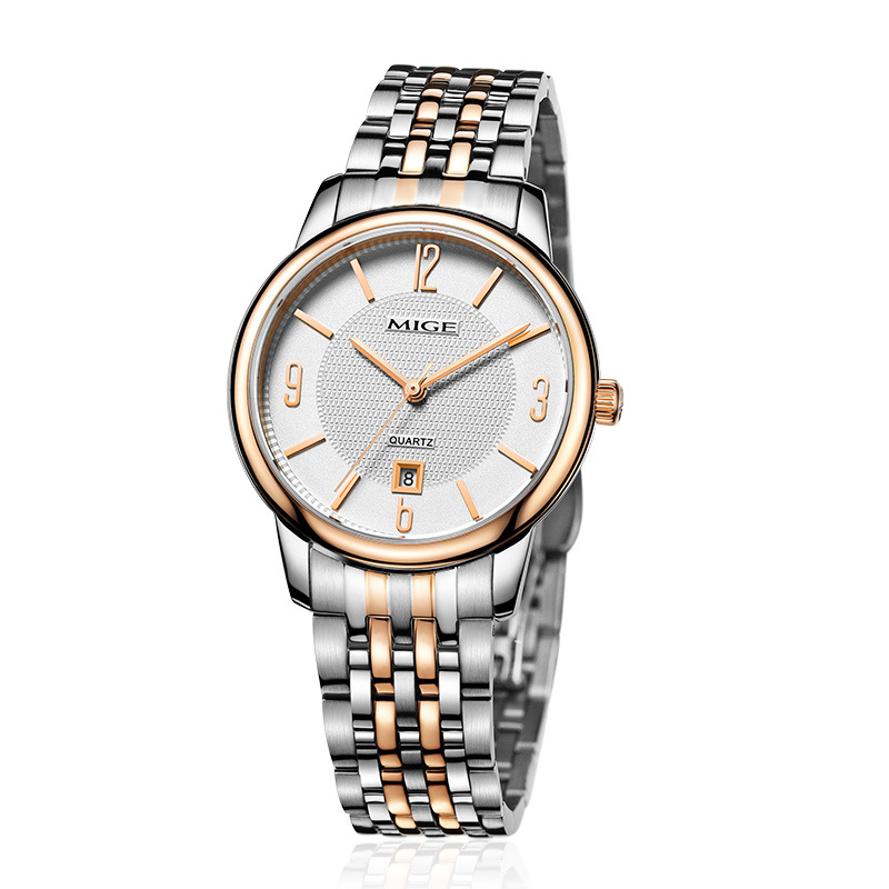 米格(mige)手表时尚简约日历防水石英表男表女表情侣表mg3313