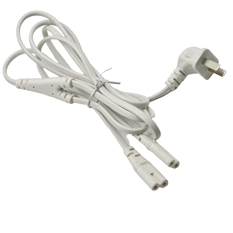 CCC认证国标一分二电源插头线一拖二8八字尾C7电源连接线AC延长线