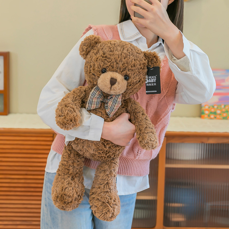 Cross-Border New Arrival Teddy Bear Doll Plush Toys Cute Hugging Bear Children Doll Ragdoll Birthday Gift for Women
