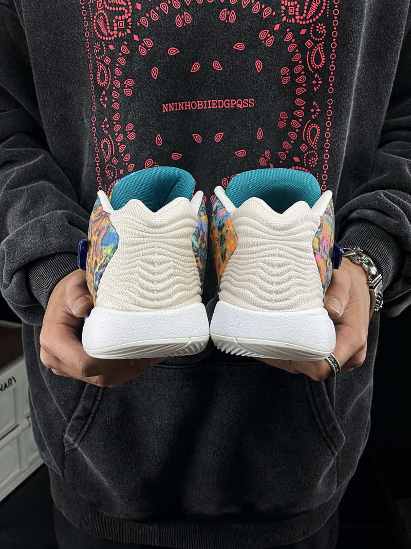 青春潮流杜兰特篮球鞋kd14代运动男子扎染黑白防滑耐磨减震中帮