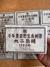 1992年景迈野生古树茶普洱老熟茶250克 陈香砖