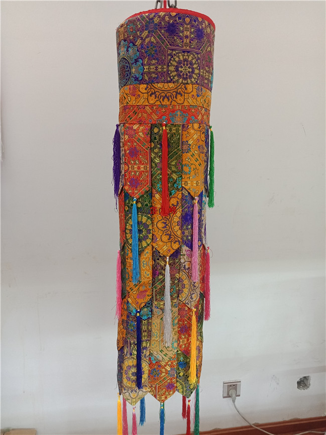 藏式佛堂装饰幢五彩幢幡佛堂居家装饰胜利幢宝幡1x0.25m