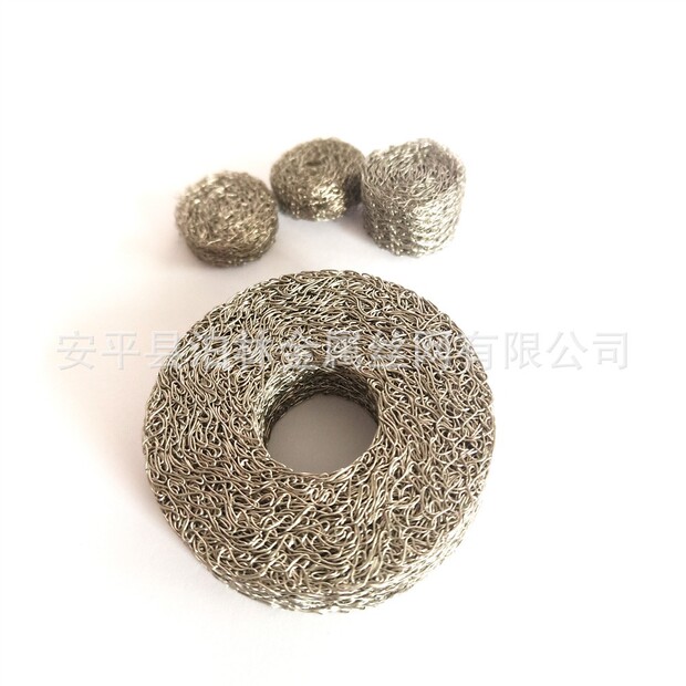 304不锈钢压缩垫圈圆柱形汽车减震垫金属丝网垫圈气动清洗枪滤芯