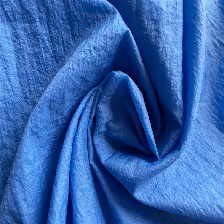 360t尼丝纺尼龙皱防水布防晒衣冲锋衣户外抗紫外线运动裤压光面料