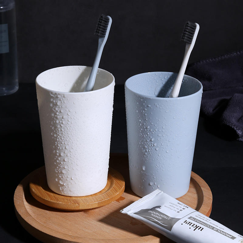 漱口杯家用简约刷牙杯子洗漱杯 儿童情侣塑料创意牙具座 清洁用具