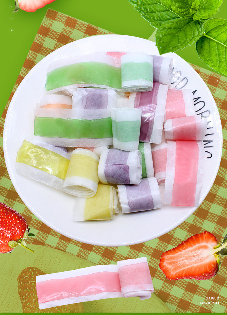 网红零食25克果汁卷软糖批发水蜜桃卷卷糖多口味儿童糖果串串零食