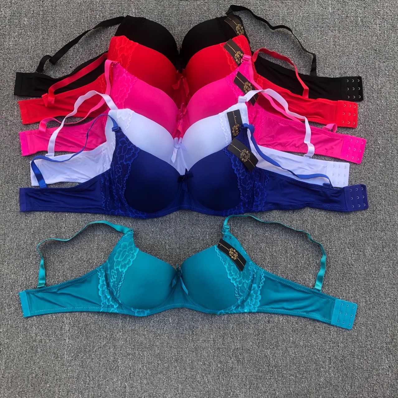 夏季现货大码d 杯红色青年女性棉有钢圈薄模杯内衣