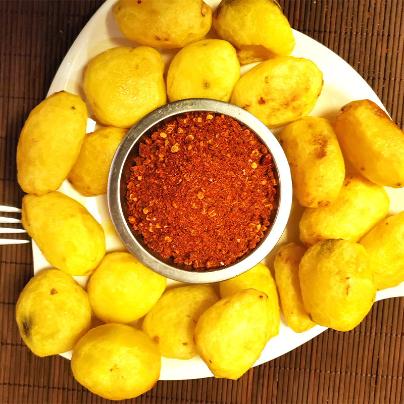 贵州特产毕节纳雍大方蒜香味辣椒面烧烤烙锅炸洋芋土豆蒜香500g装
