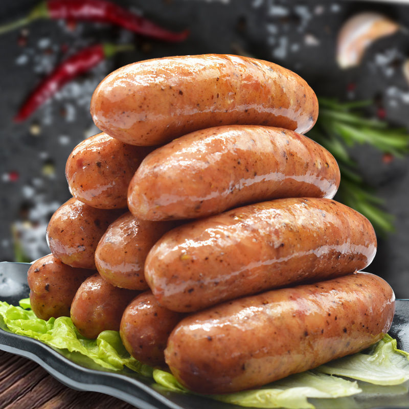 肉肠火腿肠热狗纯火山石烤肠批发香肠地道肠手工台湾风味烤香肠厂