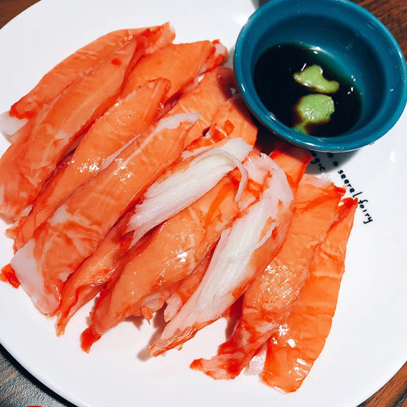 蟹柳 开袋即食手撕蟹柳蟹棒寿司刺身火锅食材酒店半成品熟食即食