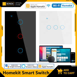 欧规美规HomeKit触摸智能语音wifi开关苹果直连语音控制