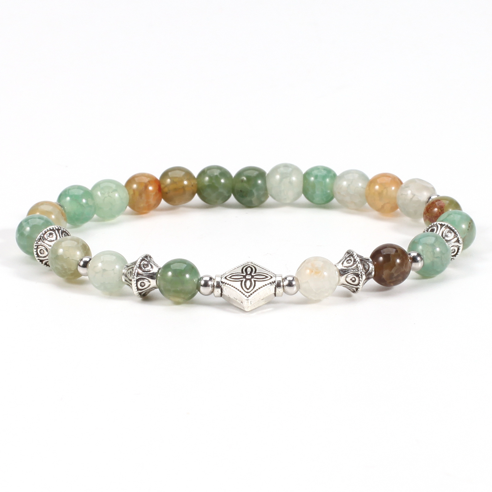 跨境专供 ot扣淡水珍珠竹节贝壳粉晶天然石手链项链套装现货批发