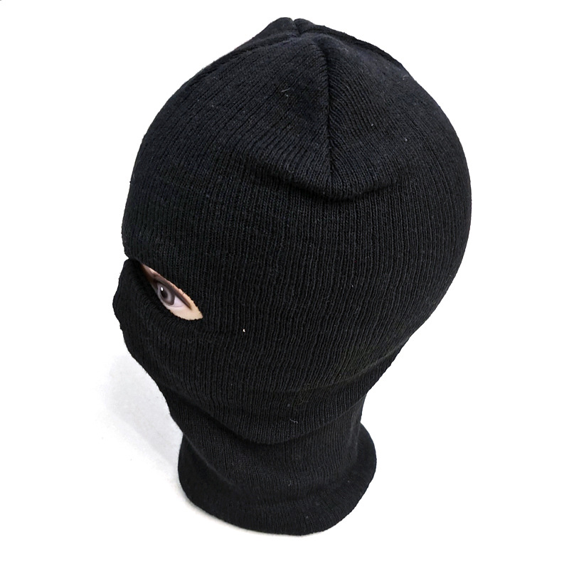 Winter Three-Hole Sleeve Cap Men's and Women's Wool Hats Knitted Hat Outdoor Cycling Warm Hat Wind-Proof and Cold Protection Toque