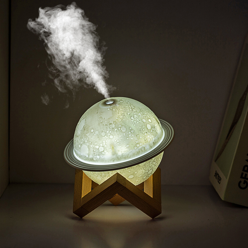 3D Moon Humidifier Lamp Led Atmosphere Moon Light Creative Decoration USB Night Light Foreign Trade Supply Manufacturer