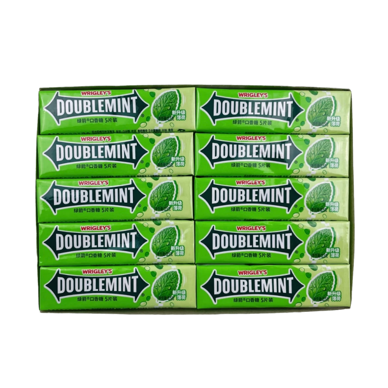 绿箭薄荷口香糖5片*20条盒装100片原味超强炫凉柠檬草糖果零食品